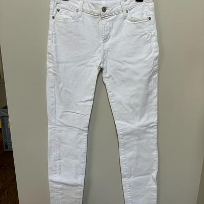 American Eagle Outfitters Jeans | 7 For All Mankind White Skinny Jeans | Color: White | Size: 28