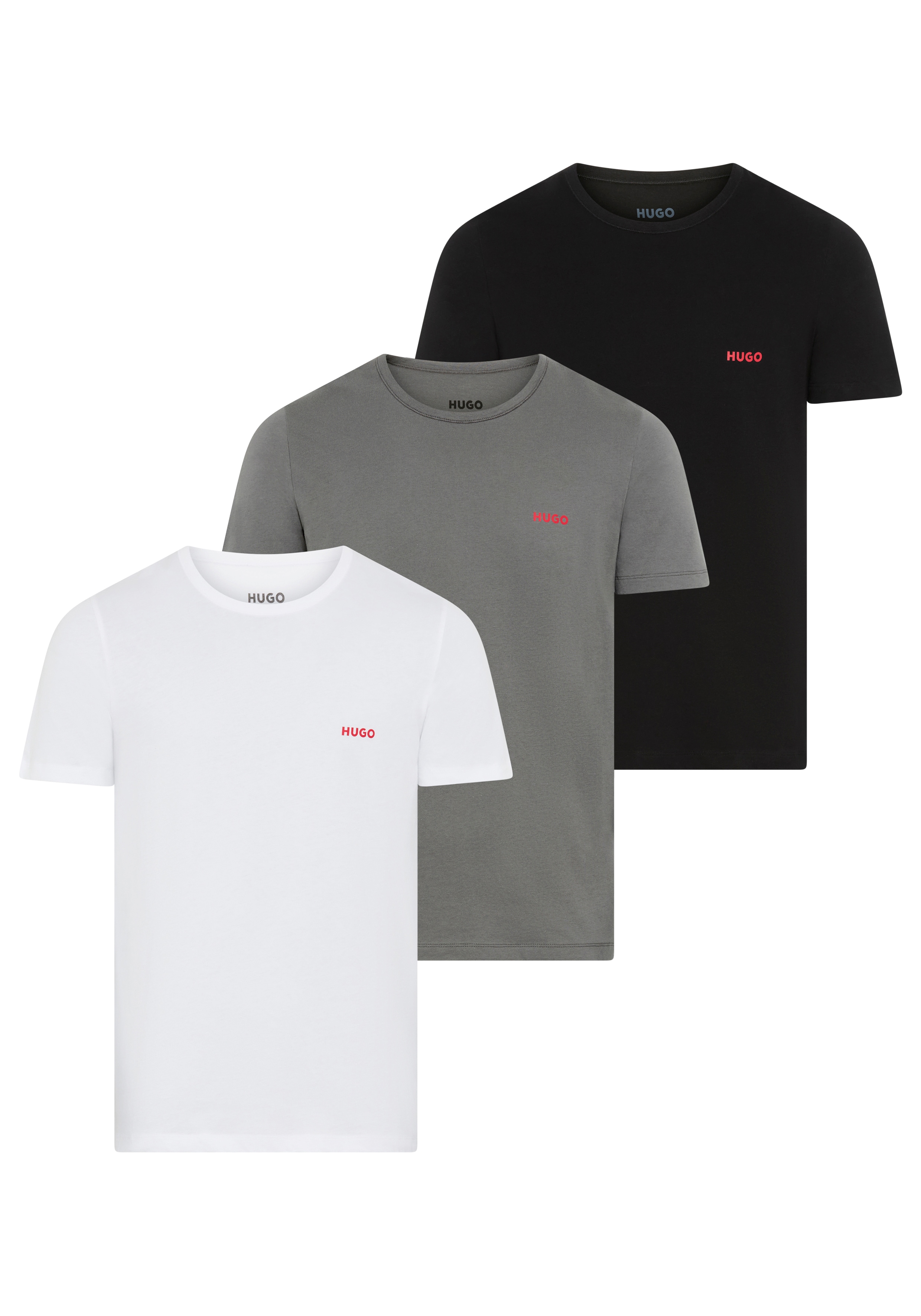 T-Shirt HUGO UNDERWEAR "RN TRIPL", Herren, Gr. S (48), bunt (open miscellaneous 966), Jersey, Obermaterial: 100% Baumwolle, regular fit, Rundhals, eingesetzt normaler Saum, Shirts, mit Rundhalsausschnitt Image