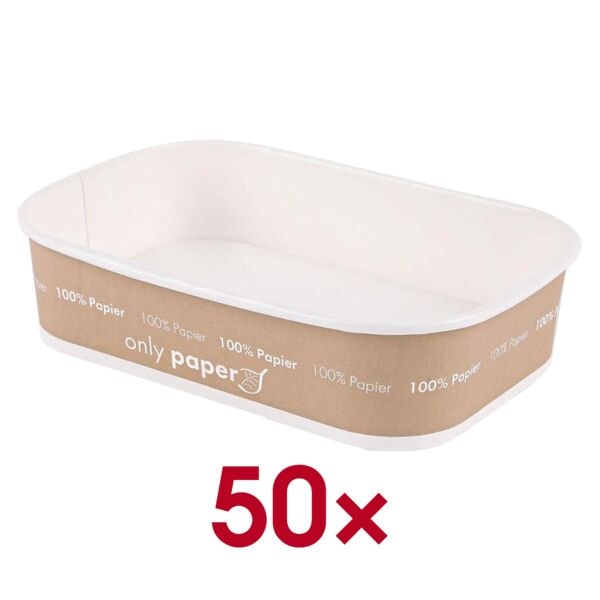 NATURE Star Einweg-Menüschalen 0.5 L 50 Stück braun, 12x4.1x17.2 cm