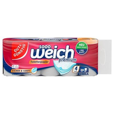 Gut und Günstig Toilettenpapier weich premium 4-lagig 10 Rollen Image