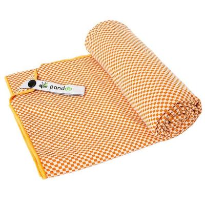 pandoo Badetuch Schachbrettmuster Größe S 40,0x80,0 cm orange Image