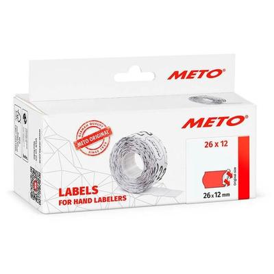 METO Preisetiketten 6 Rollen à 1000 Etiketten leuchtrot 26,0 x 12,0 mm Image