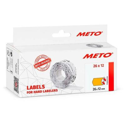 METO Preisetiketten 6 Rollen à 1000 Etiketten leuchtorange 26,0 x 12,0 mm Image