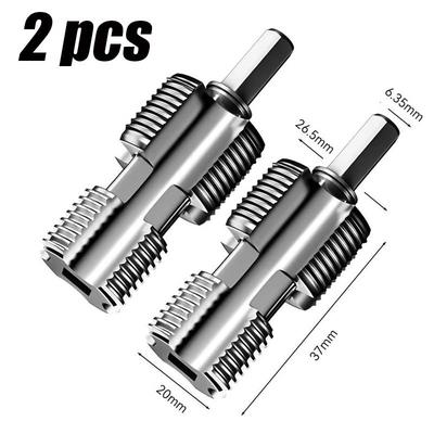 Water Pipe Inner Hole Opener For Electric Drill | Hex Shank Pipe Tapping Tool 4 Point 6 Point Universal Fitting Cutter 2pcs