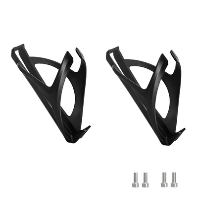 MTB Mountain Bike Water Bottle Cage, Lightweight Ultralight Plastic Holder For Road Cycling Bottle Socket Rack black 2 Pcs