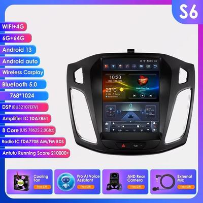 Carplay Android 13 Touchscreen Stereo GPS Multimedia Player For Ford Focus MK3 20112019 s6 Ahd2 Ai
