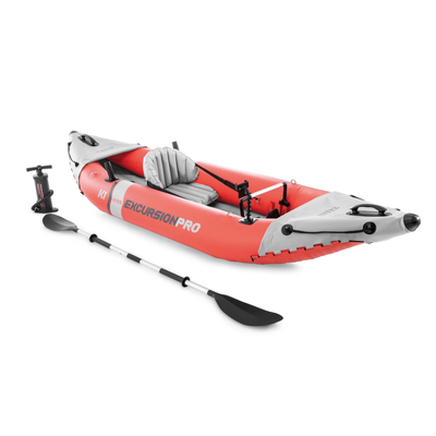 Intex Excursion Pro Inflatable Kayak, Fishing Kayak With Oars, Pump & Rod Holders, Portable Vinyl Boat For Outdoor Sport Intex Excursion Pro Inflatable Kayak, Fishing Kayak With Oars, Pump & Rod Holders, Portable Vinyl Boat For Outdoor Sport