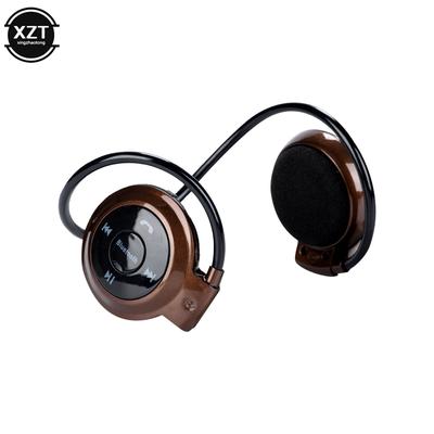 Waterproof Mini Wireless Bluetooth Headphones With Microphone, Stereo Sports Headphones, SD Card Music Player brown