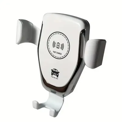 Wireless Car Charger Mount, Fast Charging Phone Holder For IPhone, Samsung, Xiaomi white