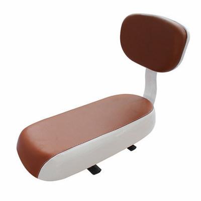 Soft Bicycle Rear Seat For Kids Adjustable Child Bike Seat With Backrest, Handle, Armrest & Footrest Pedals back Seat Brown