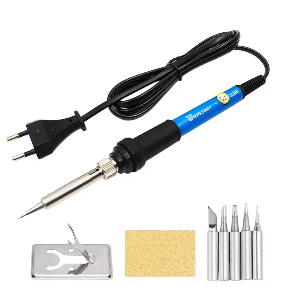 Digital Soldering Iron Kit With Adjustable Temperature And Display For Electronic Repairs 110v Us Plug 60w Set 2