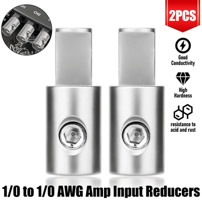 Pair Car Audio Power And Ground Gauge Amp Input Reducers, Gauge Wire Reducer For Amplifier Power Ground Connection Pair Car Audio Power And Ground Gauge Amp Input Reducers, Gauge Wire Reducer For Amplifier Power Ground Connection