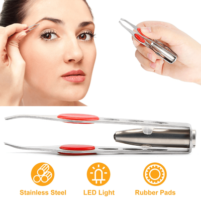 MAKE UP LED LIGHT Tweezer, Precision EYELASH & EYEBROW HAIR REMOVER TWEEZERS With Lighted Tip For Facial Hair Plucking MAKE UP LED LIGHT Tweezer, Precision EYELASH & EYEBROW HAIR REMOVER TWEEZERS With Lighted Tip For Facial Hair Plucking