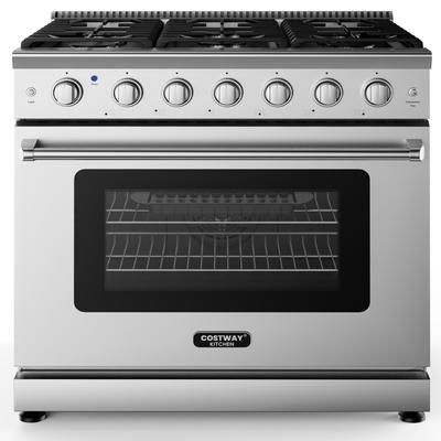 Professional Natural Gas Range With High Powered Burners And Oven, Freestanding Dual Fuel Stove For Home Kitchens Professional Natural Gas Range With High Powered Burners And Oven, Freestanding Dual Fuel Stove For Home Kitchens