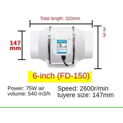 4 Inch Silent Inline Duct Exhaust Fan Bathroom Kitchen Ventilation Extractor uk Adapter 6inch