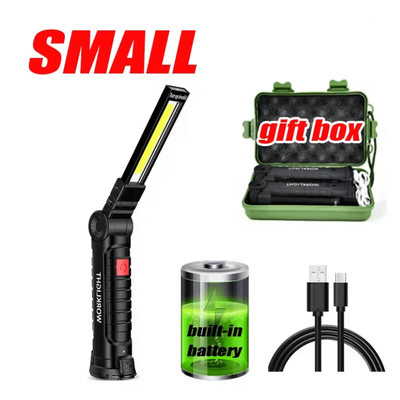 COB LED Work Light With USB Rechargeable Power Bank And Magnetic Hook For Outdoor And Emergency Use small With Box