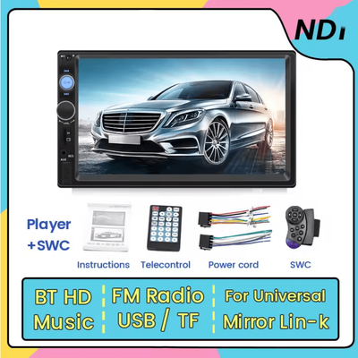 MEKEDE 7 Inch Touch Screen 2 Din Car Stereo With Bluetooth And USB Multimedia Support nd1 Player Swc