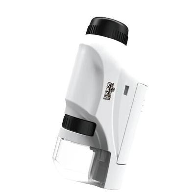 Portable Kids Microscope Handheld Science Lab Tool For Students With LED Light white