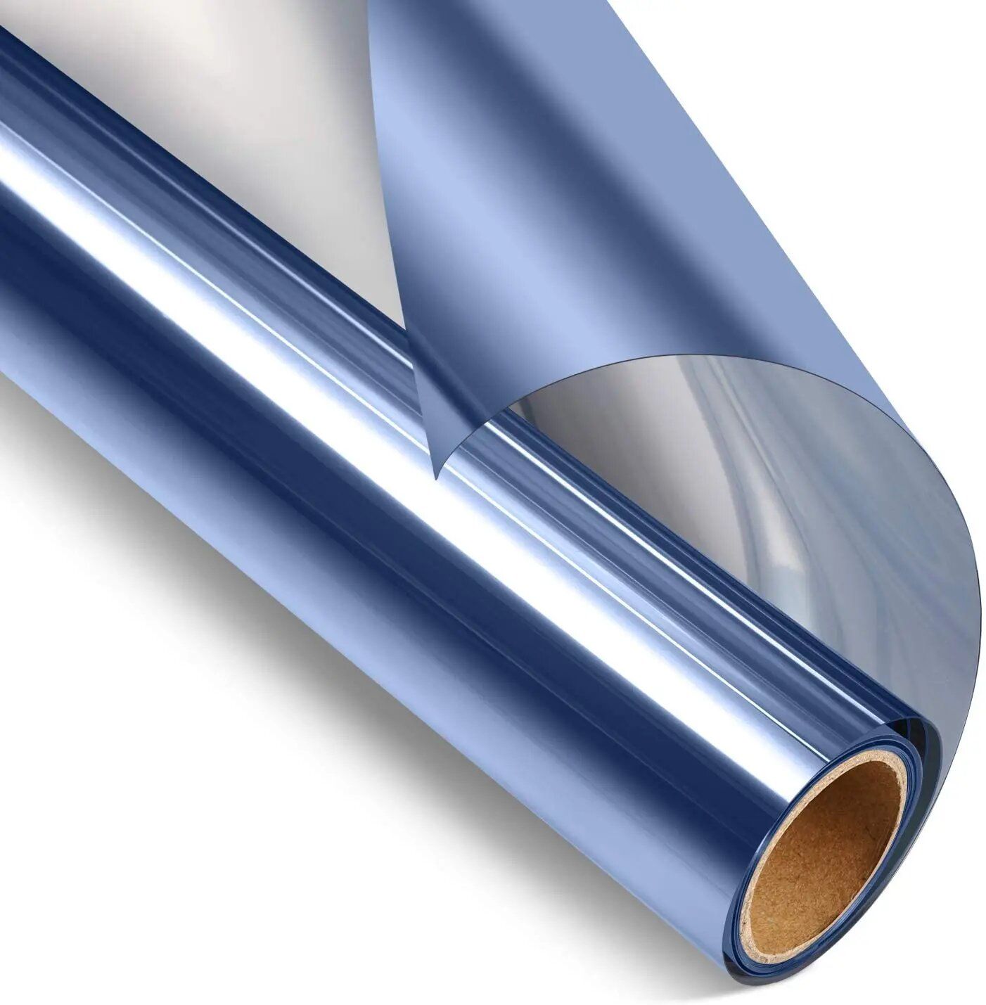 Privacy Window Tint Film, One Way Mirror Glass Sticker, Reflective Sun Blocking Film For Heat Control & UV Protection blue silver 50x500cm