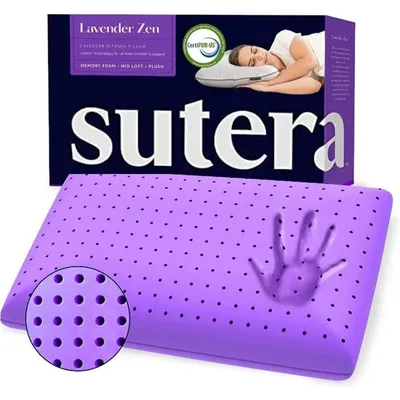 Memory Pillow Breathable Ventilated Perforat Sleeping Essential Lavender Oil Infused Cooling Pillow Neck Shoulder Back Support Memory Pillow Breathable Ventilated Perforat Sleeping Essential Lavender Oil Infused Cooling Pillow Neck Shoulder Back...