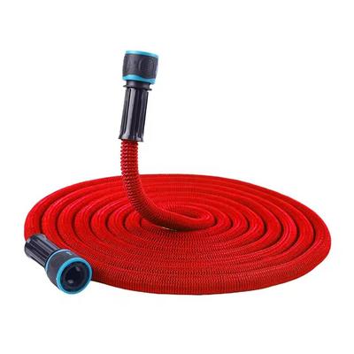 Expandable Garden Water Hose With Spray Nozzle For Irrigation And Car Washing 50 Ft red