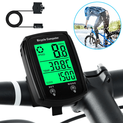 Waterproof LCD Bike Speedometer Odometer Wired Digital Bicycle Cycle Computer Waterproof LCD Bike Speedometer Odometer Wired Digital Bicycle Cycle Computer