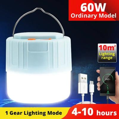 Solar Camping Light With USB Charging, Waterproof Rechargeable LED Lantern For Outdoor Adventures 60w Non solar