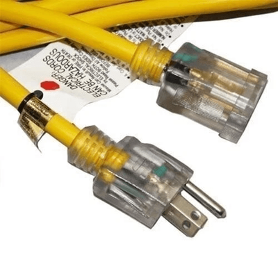Heavy Duty Gauge Extension Cord Yellow UL Listed, Indoor Outdoor Lighted Power Cable For Construction, Garage, Appliance Heavy Duty Gauge Extension Cord Yellow UL Listed, Indoor Outdoor Lighted Power Cable For Construction, Garage, Appliance