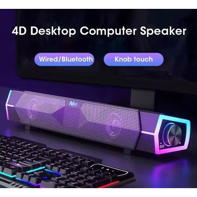 Bluetooth 5.0 Computer Soundbar With Surround Stereo Subwoofer And Wired Connection Bluetooth 5.0 Computer Soundbar With Surround Stereo Subwoofer And Wired Connection