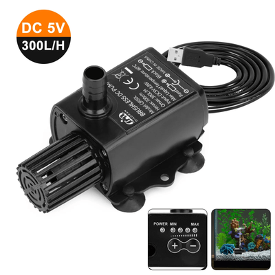 Aquarium Flow Adjustable Submersible Water Pump For Pond Fountain & Hydroponics Aquarium Flow Adjustable Submersible Water Pump For Pond Fountain & Hydroponics