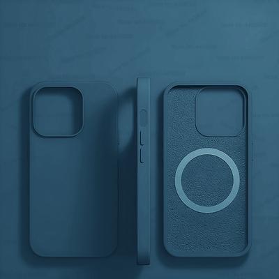 MagSafe Liquid Silicone Magnetic Case For IPhone 16 15 14 13 12 11 Pro Max | Wireless Charging & Shockproof dark Blue for Iphone 13