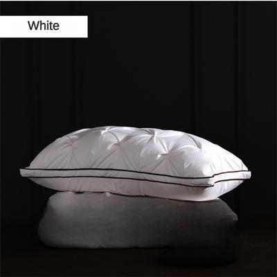 Luxury Goose Down Pillow White Cotton Pillow Cover Rectangle, 5 Star Hotel Sleep Experience With Low Mid high Pillows white 48x74cm height 16 18cm 0.7kg