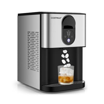 Self Dispensing Nugget Ice Maker Countertop, Soft Chewable Pellet Ice Machine With Water Tank & Auto Cleaning Self Dispensing Nugget Ice Maker Countertop, Soft Chewable Pellet Ice Machine With Water Tank & Auto Cleaning