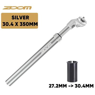 ZOOM Bike Suspension Seatpost Shock Absorber Seat Tube For MTB With Multiple Diameter Options silver 27.2 To 30.4 Mm