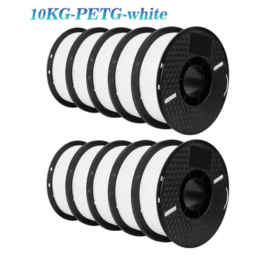 KINGROON 10KG 3D Printer Filament Bundle PLA PETG 1.75mm Mixed Colors For FDM Printing 10 Kg Petg White