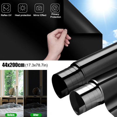 Static Cling Blackout Window Film UV Blocking Thick Privacy Glass Tint Static Cling Blackout Window Film UV Blocking Thick Privacy Glass Tint