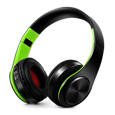 Gold Wireless Bluetooth Headphones For Men Gift, Stereo Headset With Built in MIC & 3.5mm AUX Jack For IPhone Samsung black Green