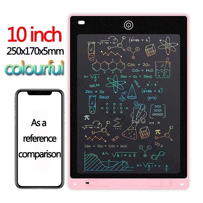 LCD Writing Tablet Drawing Board, Kids Graffiti Sketchpad Toy, Handwriting Blackboard For Creative Play & Learning pink 10inch