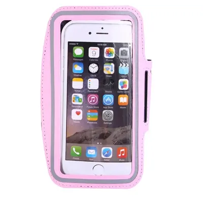 Mobile Phone Armband For Running & Gym, Lightweight, Water Resistant Holder For IPhone & Samsung pink