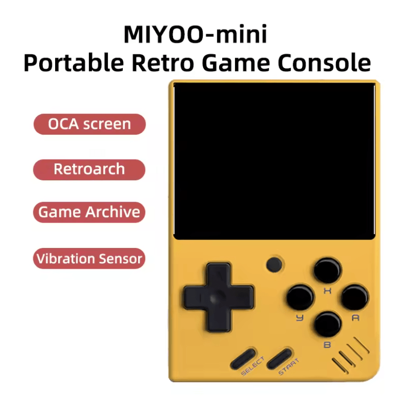 MIYOO Mini V4 Portable Retro Handheld Game Console gold