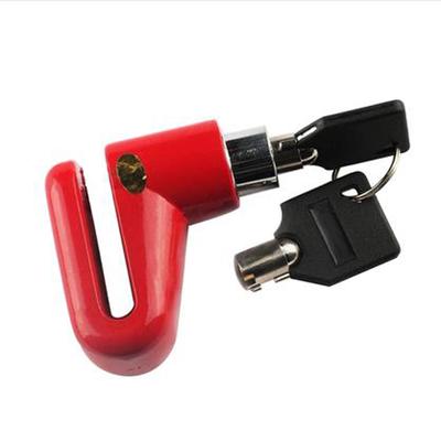 Motorcycle Lock Security Anti Theft Disc Brake Lock, Heavy Duty Bike Lock For Scooter, Motorbike, And Bicycle Theft red