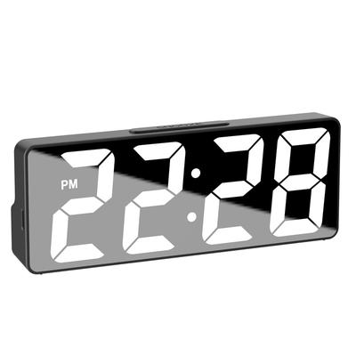 Modern Digital Clock,LED Display With Date Temperature, Auto Dim Feature,Snooze Function,Desktop Electronic Clock black
