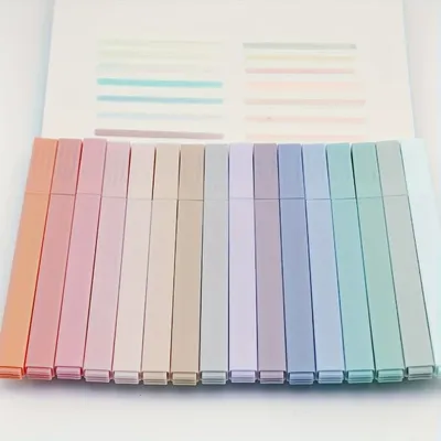 Square Highlighter Markers, Stationery For Journaling, School Office Supplies For Students And Art Lovers Square Highlighter Markers, Stationery For Journaling, School Office Supplies For Students And Art Lovers