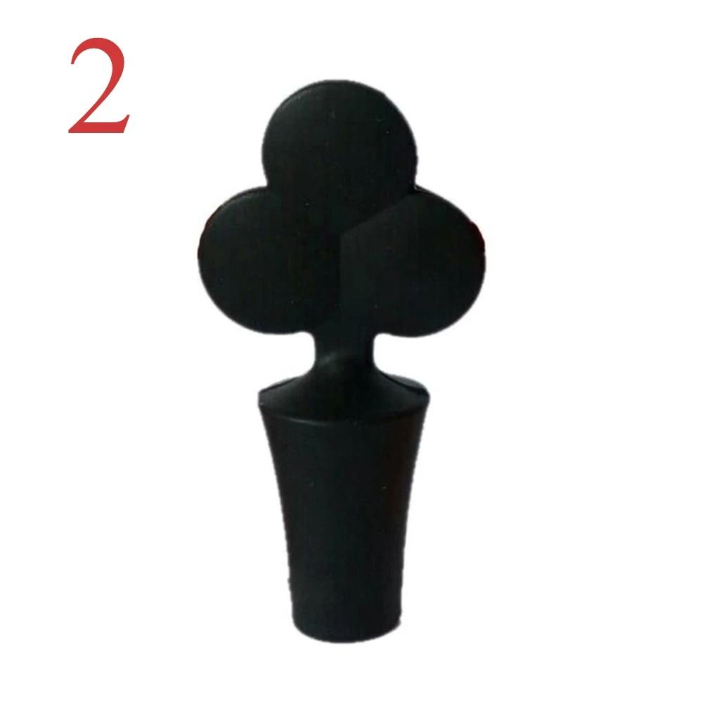 Silicone Bottle Stopper For Wine And Champagne style2 Black 2