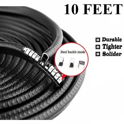 10FT Car Door Trim Black Rubber Edge Guard Seal Protector Scratch & Metal Moulding For Auto Protection 10FT Car Door Trim Black Rubber Edge Guard Seal Protector Scratch & Metal Moulding For Auto Protection