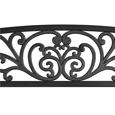 Antique Iron Patio Garden Bench Outdoor Yard Bench With Scroll Heart Design Rust Resistant Park Bench For Deck, Porch Antique Iron Patio Garden Bench Outdoor Yard Bench With Scroll Heart Design Rust Resistant Park Bench For Deck, Porch