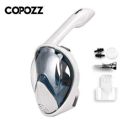 Full Face Snorkeling Mask With Anti Fog Design For Adults l xl white Green
