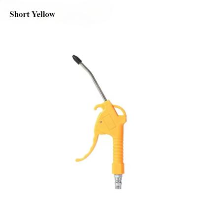 High Pressure Dust Blowing Gun, Pneumatic Hardware Tool With Extended Nozzles For Dust & Soot Removal short Yellow
