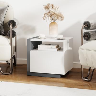 Modern Minimalist Nightstand With Drawer, Stylish Bedroom Storage Modern Minimalist Nightstand With Drawer, Stylish Bedroom Storage