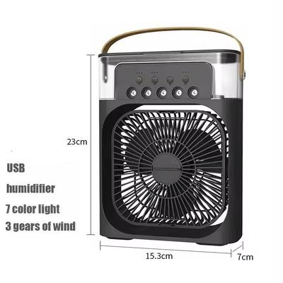 3 in 1 Portable Air Conditioner Fan With LED Night Light & Humidifier black